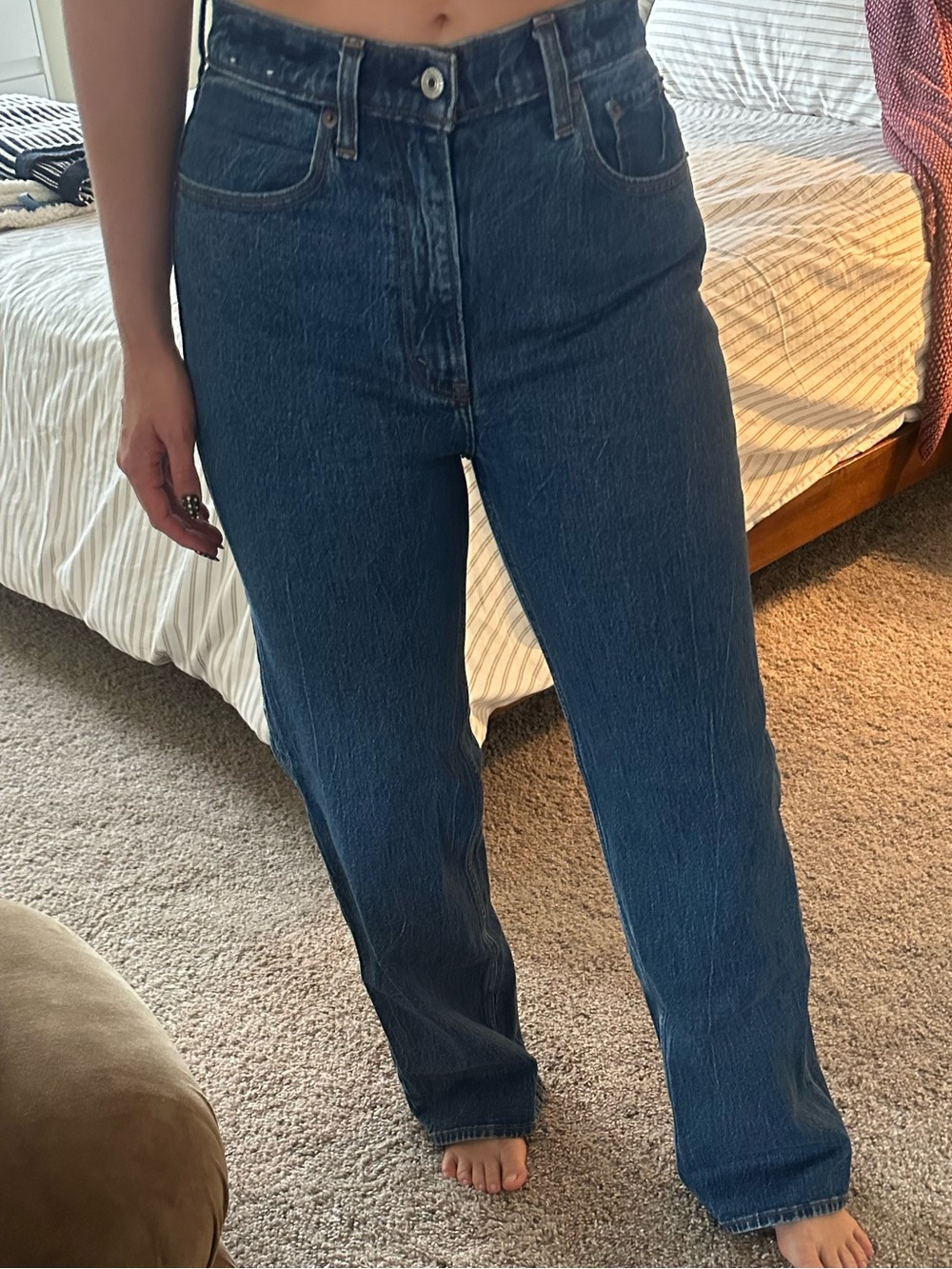 Abercrombie & Fitch High Rise Jeans - Dark Blue